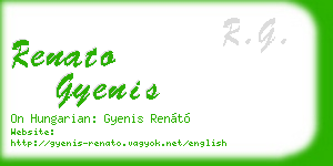 renato gyenis business card