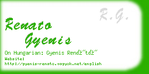 renato gyenis business card